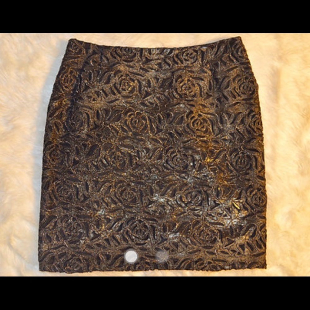 Metallic Lace Skirt