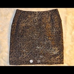 Metallic Lace Skirt