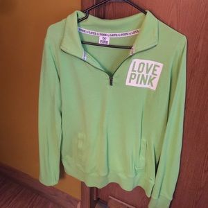 Lime Green Pink Victoria's Secret Pull over