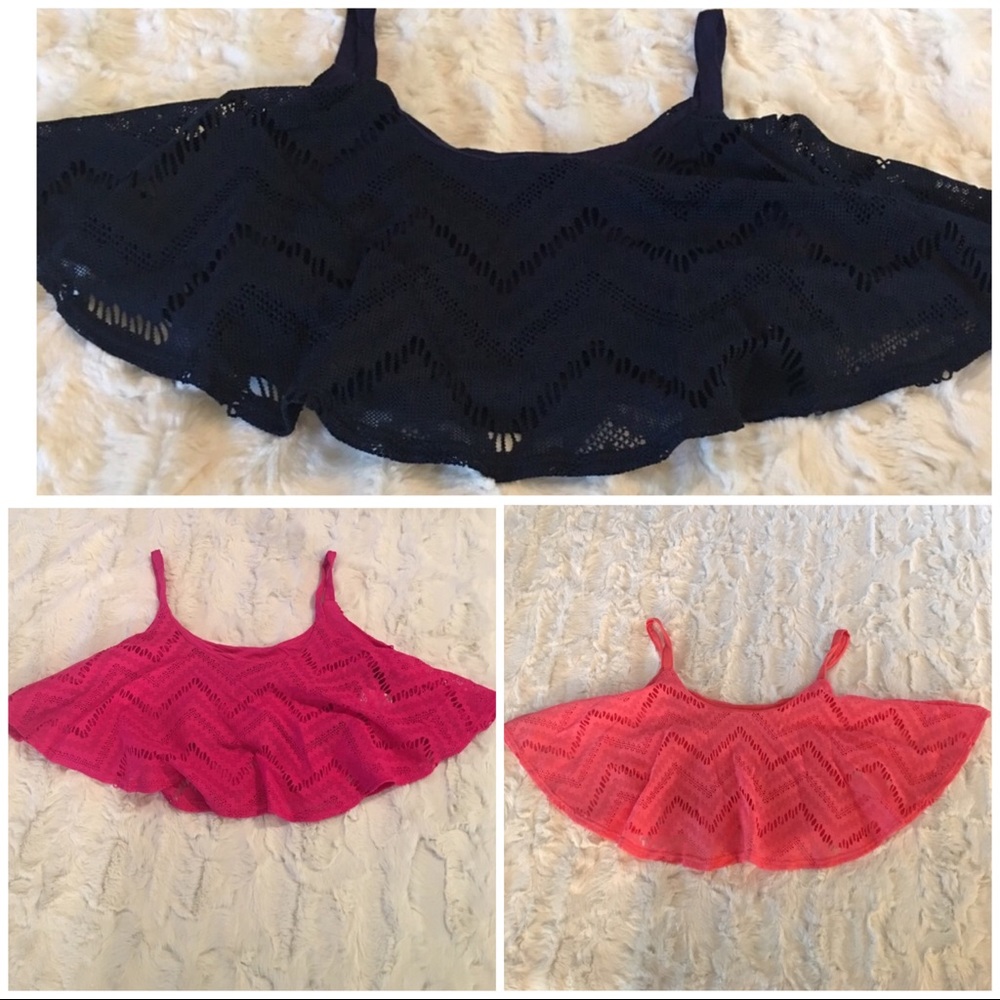 BUNDLE 3  ruffle lace overlay Bralettes