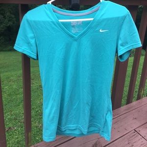 Turquoise Dri-Fit Nike workout shirt