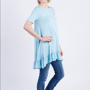 🆕 Agnes and Dora Ruffle Tunic in Aquamarine