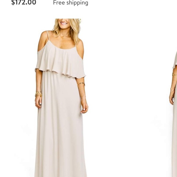 Dresses & Skirts - Caitlin cold shoulder chiffon gown, color crisp