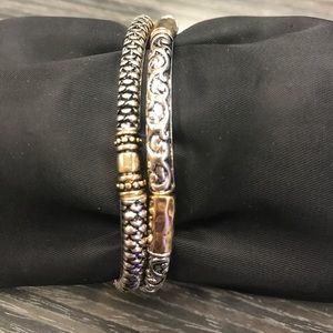 NWOT Set of 2, Two Tone Bangles