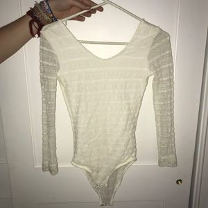 Lace long sleeve bodysuit