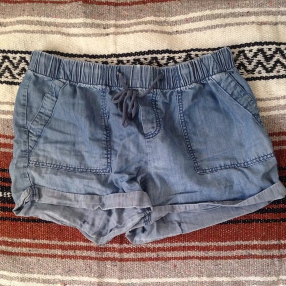 Distressed Denim Shorts