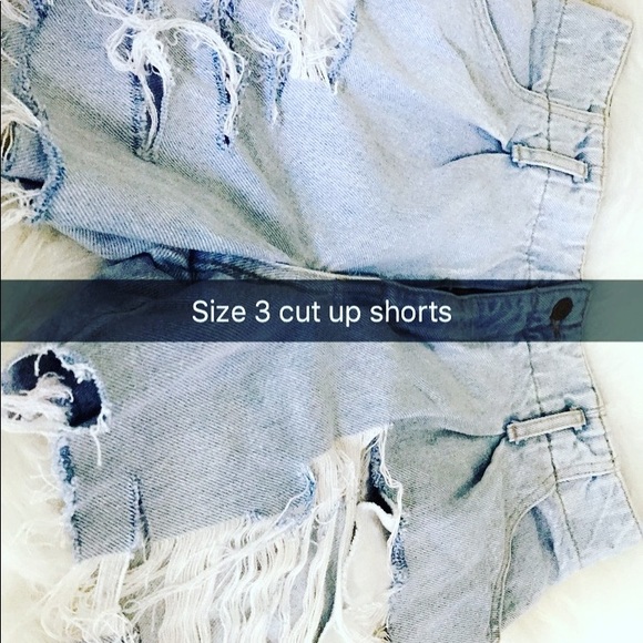 Cut up jean shorts - Picture 1 of 1