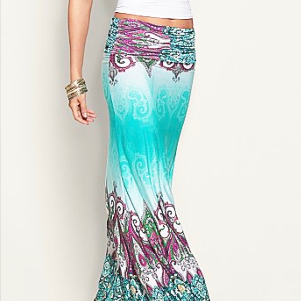 😍Sexy Maxi Skirt Paisley Pattern & Ruched Waist