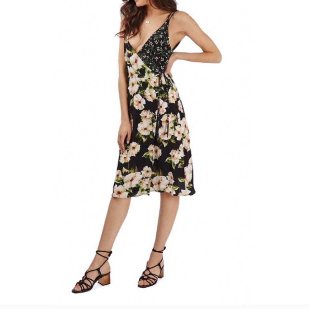 Top Shop Floral Wrap Dress