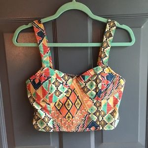 Fun Aztec crop top