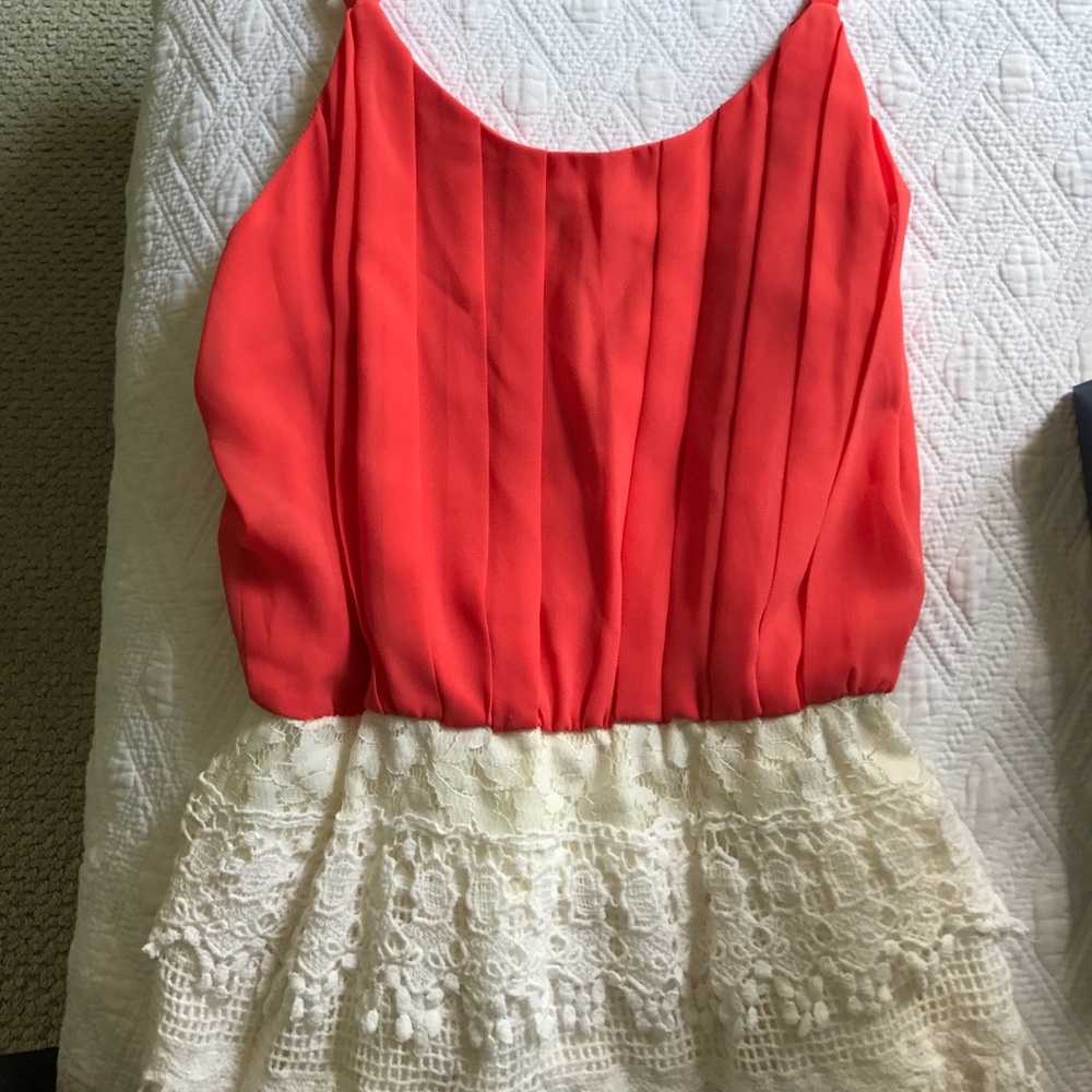 Coral & Lace Dress