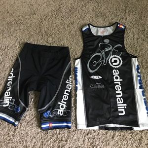 Adrenaline cycles biking shirt and shorts