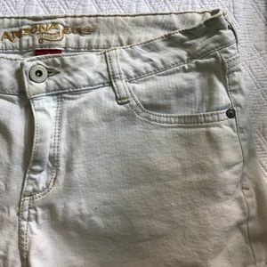 Distressed Cuffed Denim Shorts