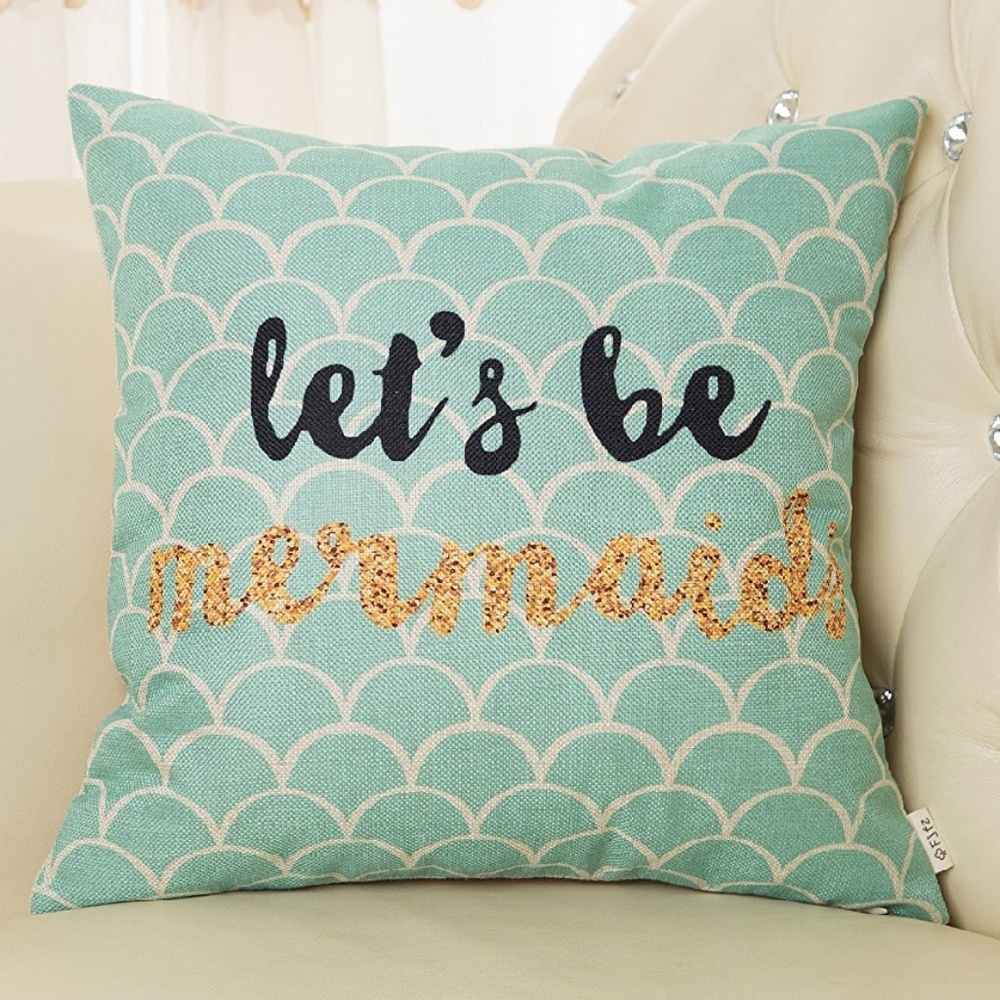 Mermaid pillow cover