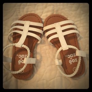 Toddler white sandals size 6