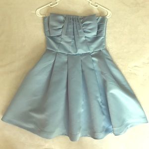 Baby blue formal mini dress