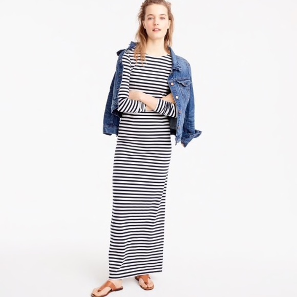 J. Crew Long-Sleeve Striped Dress - Picture 2 of 4