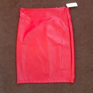 Forever 21 Red Leather Skirt