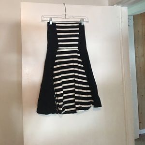 Strapless black and white express dress xs