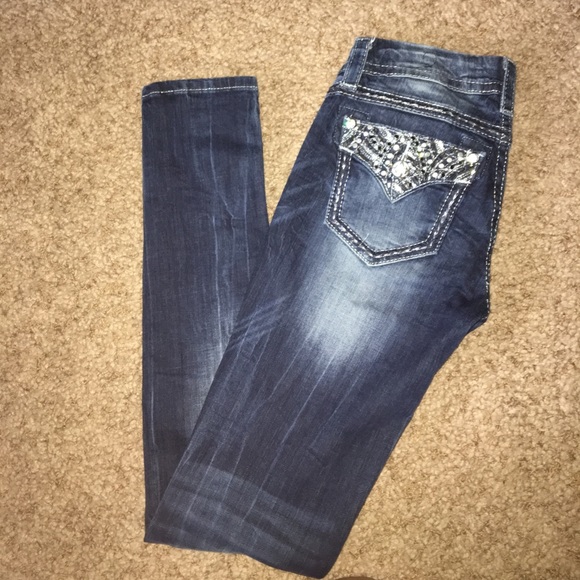 Size 25 dark wash miss me skinny jeans !! NWOT !!! - Picture 2 of 3
