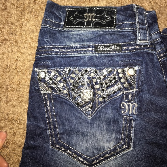 Size 25 dark wash miss me skinny jeans !! NWOT !!! - Picture 3 of 3