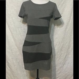 M M Couture Black and Grey Dress Size L