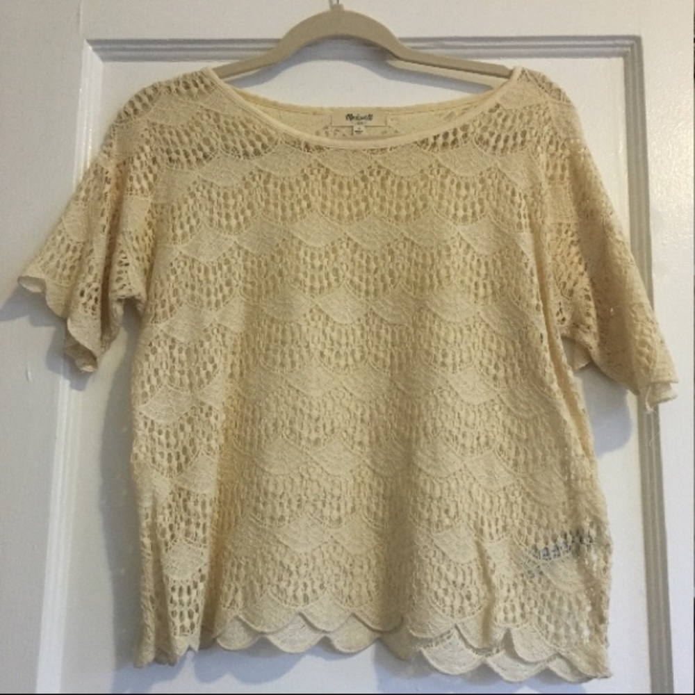 Madewell Lace Top, Size Small