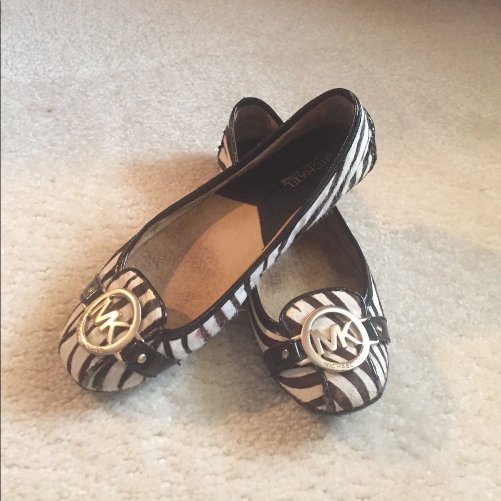 Michael Kors  Fulton Flats, calf hair Zebra print