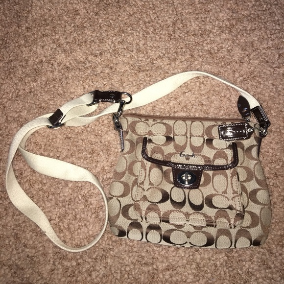 Tan Coach cross body !! NWOT - Picture 1 of 4