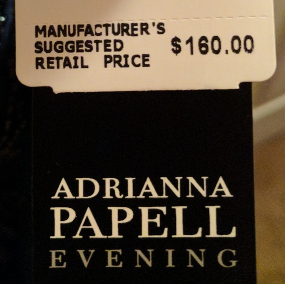 One Shoulder Dress w/ Rhinestone - Adrianna Papell - Picture 5 of 5