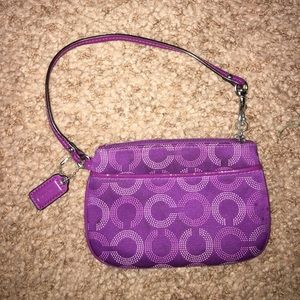 Purple Coach Wristlet !!