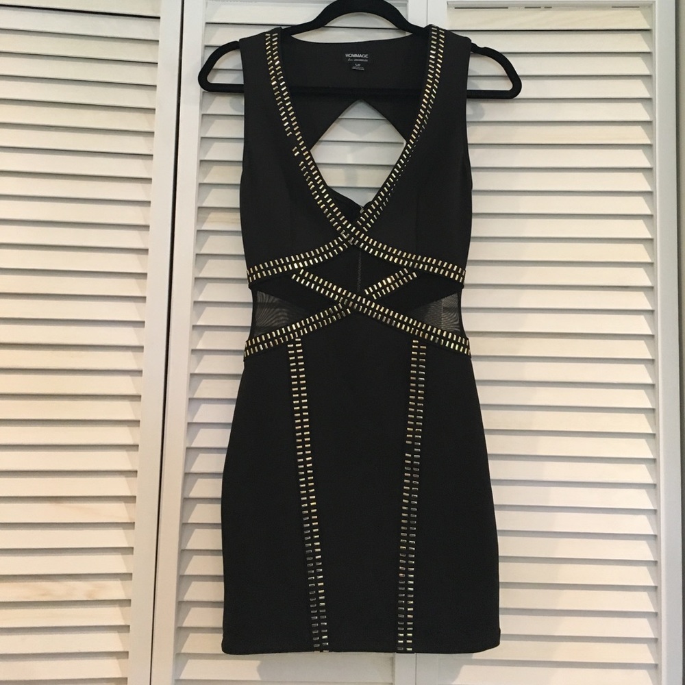 Black with stones dress