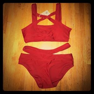 NWT High waisted two piece bathing suit