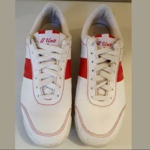 Vintage red and white Reebok G unit sneakers