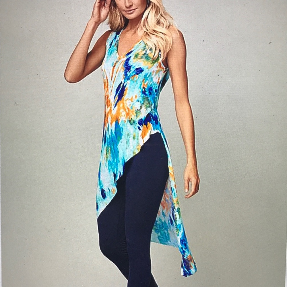 Venus Ribbed Tye Dye Tunic Top