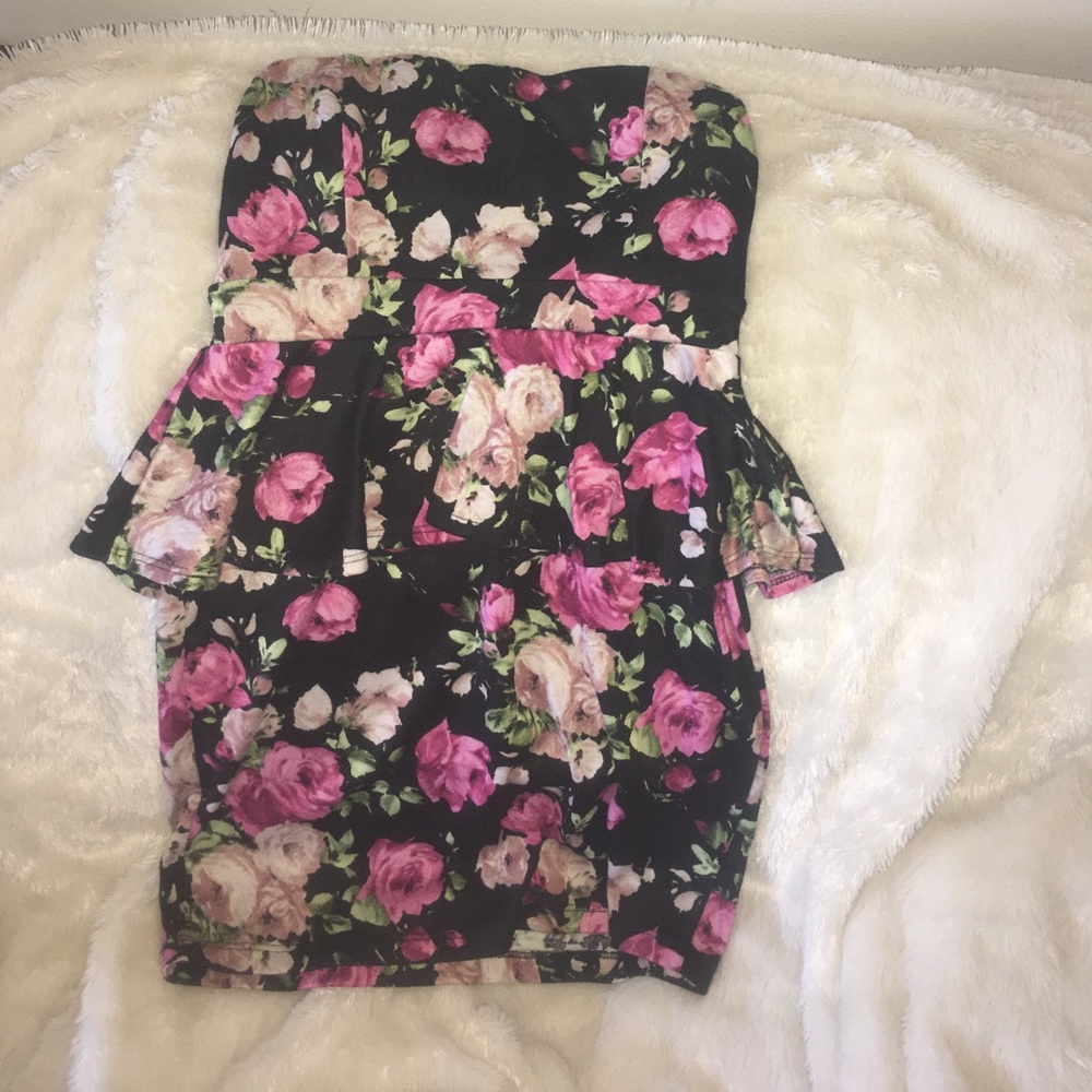 Strapless Forever 21 Peplum Dress