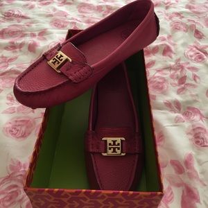 Tory Burch pink loafers