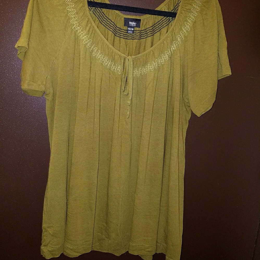 Olive green top