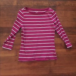 Cotton stripped 3/4 sleeve shirt
