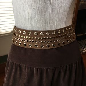 WH/BM Lovely Leather/Suede/Elastic Belt