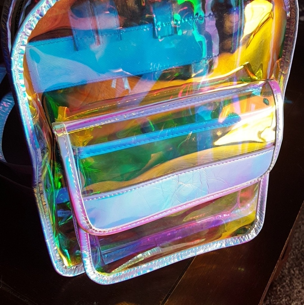 Holographic Clear Mini Backpack
