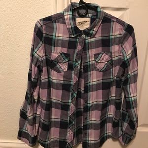 Arizona Jeans plaid button down