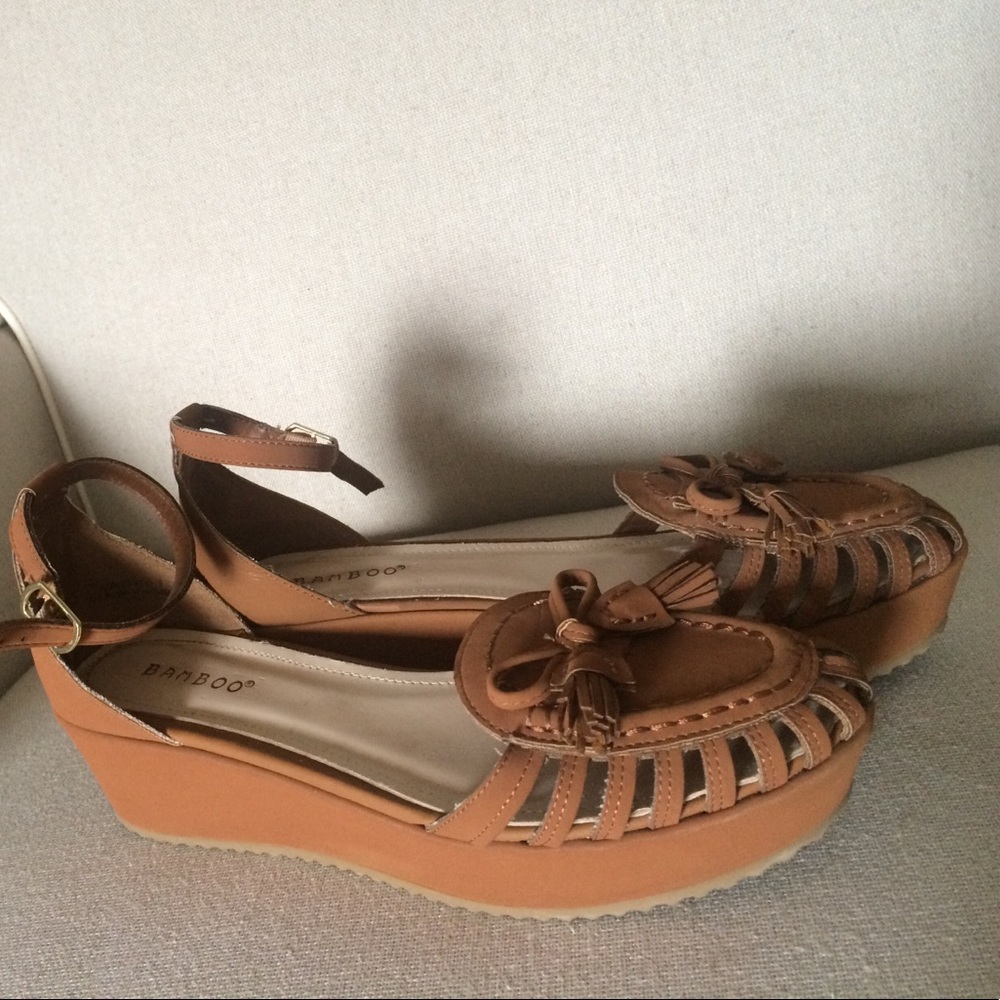 Bamboo Brown Platform Sandals