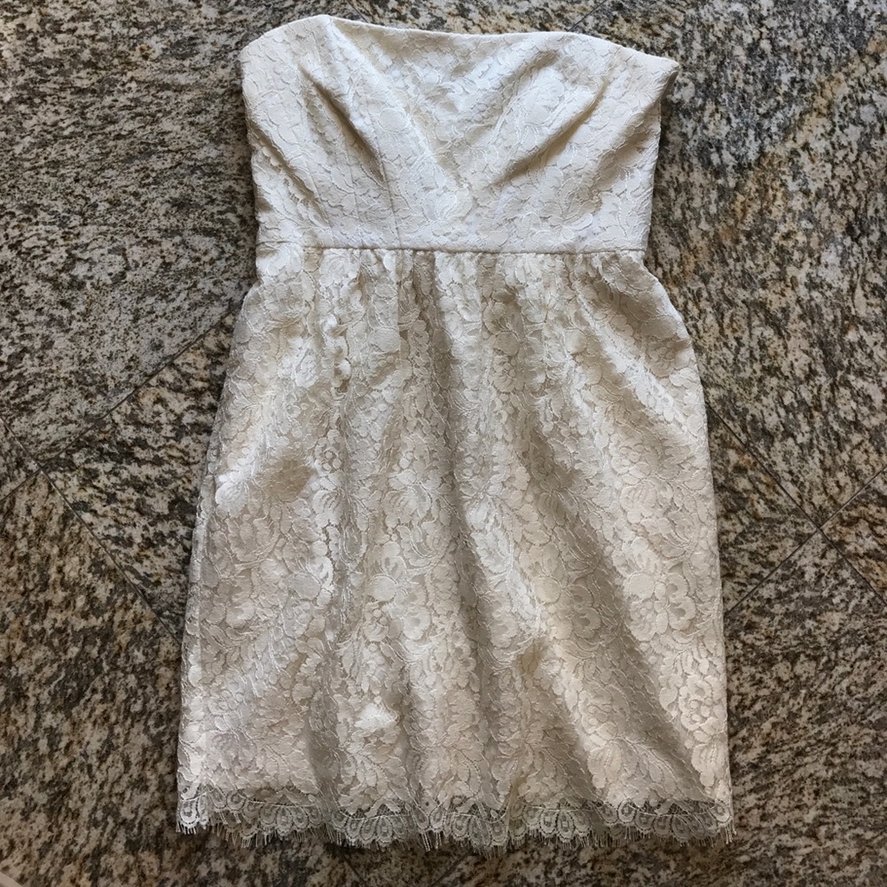 New shoshana short mini Beige dress Sz 2
