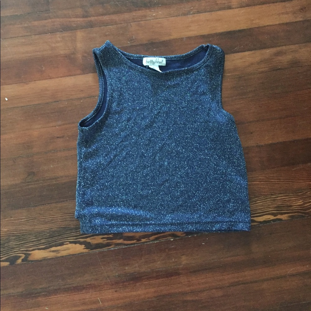 Blue sparkle top