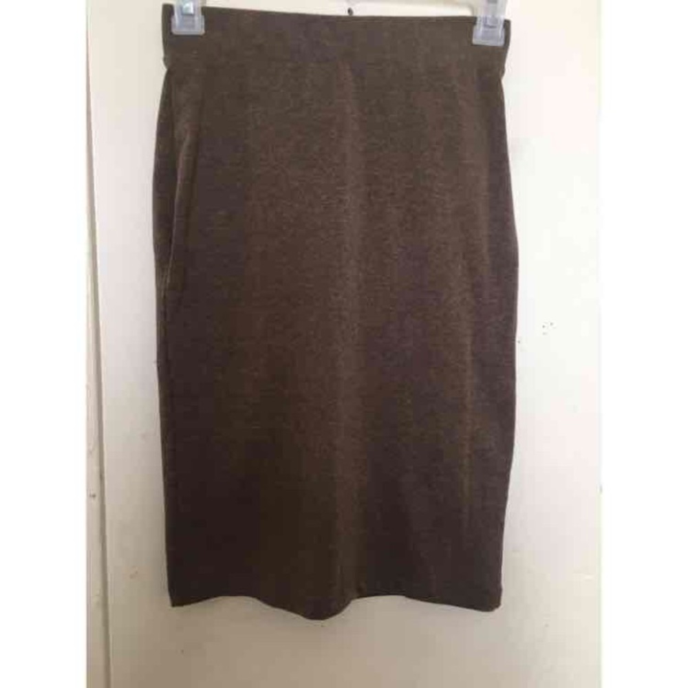 Brown mini cotton skirt