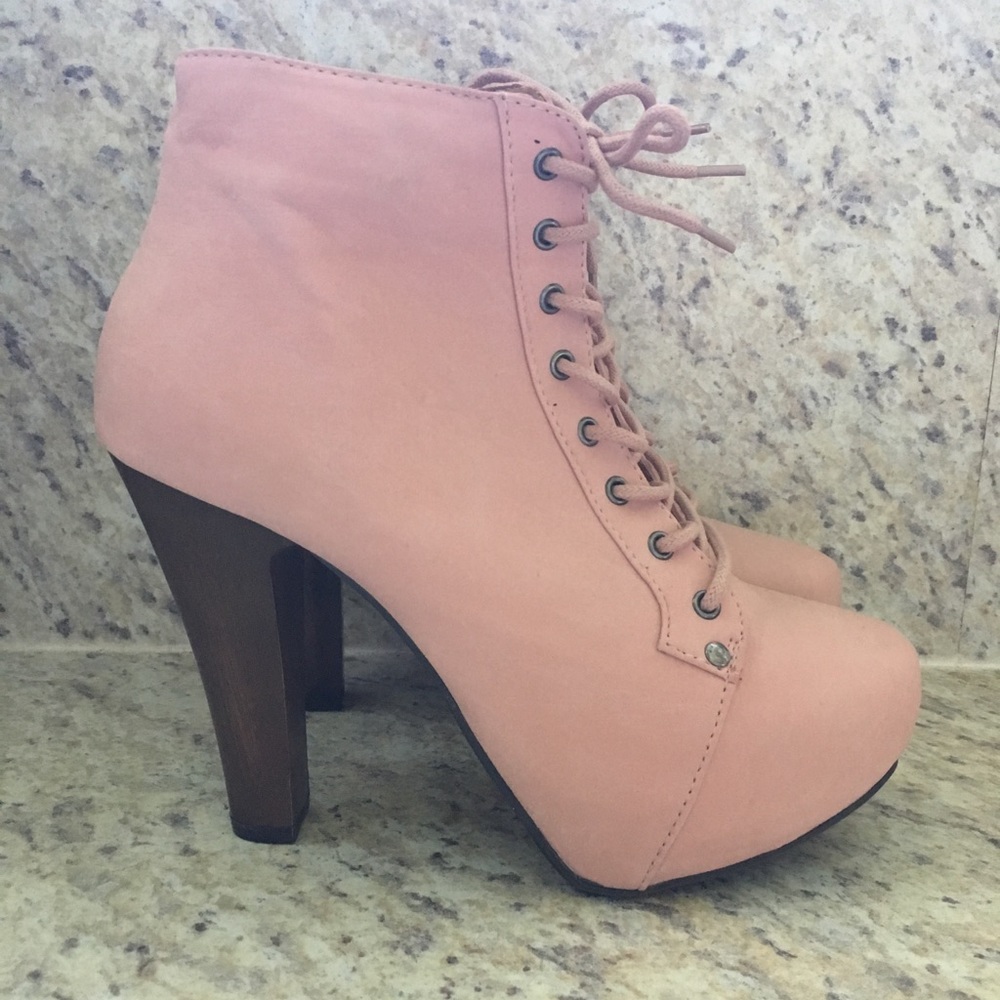 Blush Pink Chunky Booties: NWOT