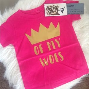 NWT Toddler Girls Tee "Queen of my woes"