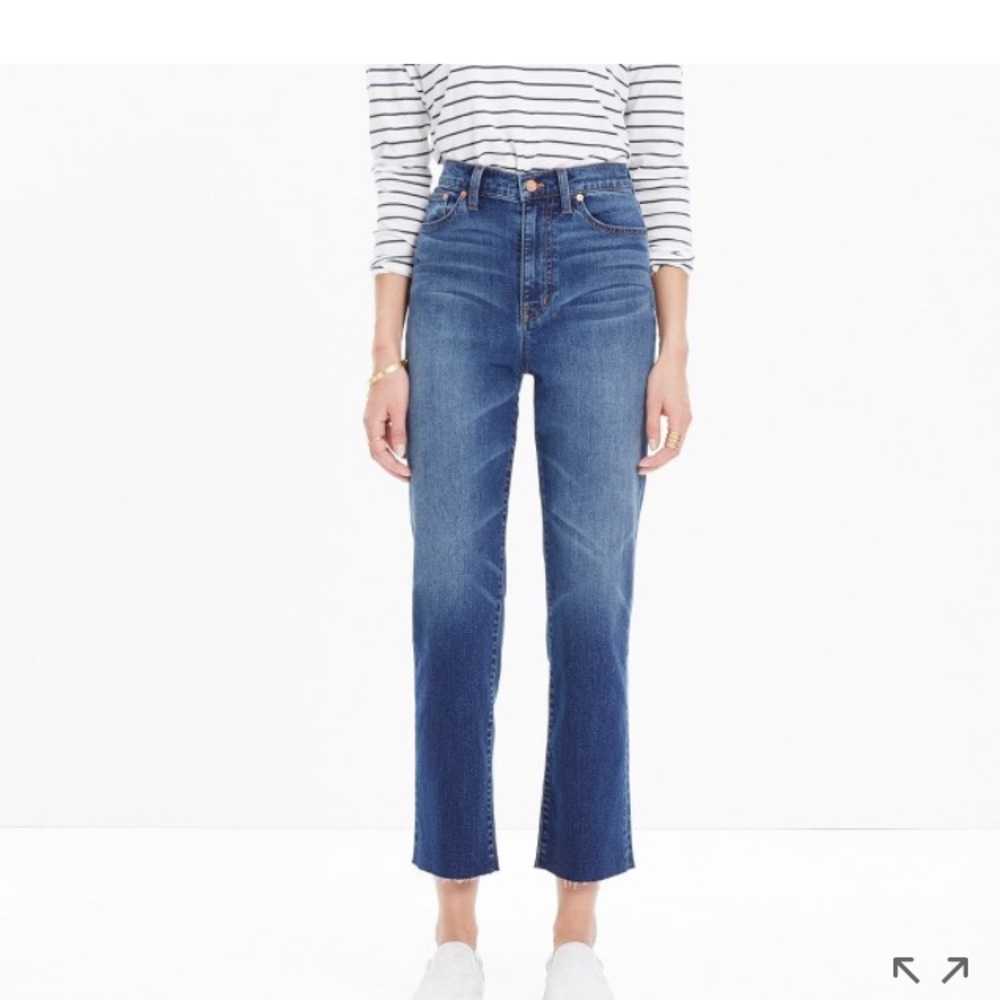 Madewell 11" high rise crop flare jeans