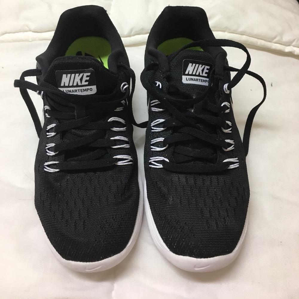 Black Nike running shoes